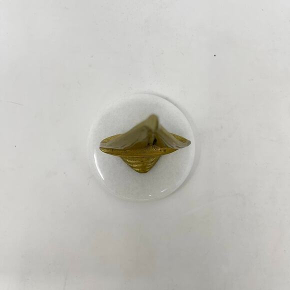 VTG MCM Brass Sailboat White Marble Base Paperweight Figurine Sailing Preppy - Picture 6 of 7